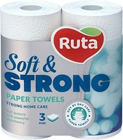 Фото Ruta Бумажные полотенца Soft & Strong 3-слойные 2 шт