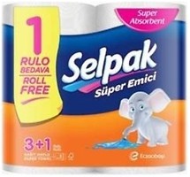 Фото Selpak Бумажные полотенца Super Emici 3-слойные 3+1 шт