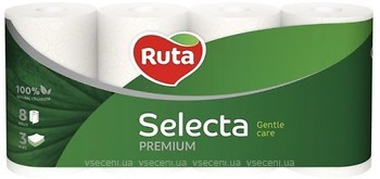 Фото Ruta Туалетная бумага Selecta Premium 3-слойная 8 шт