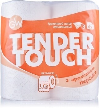 Фото Green Way Туалетная бумага Tender Touch Персик 3-слойная 4 шт