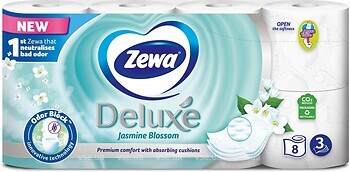 Фото Zewa Туалетная бумага Deluxe Jasmine Blossom 3-слойная 4 шт