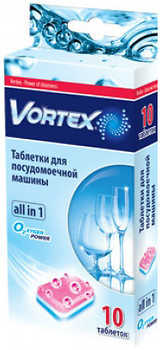 Фото Vortex Таблетки для посудомоечной машины All in 1 10 шт
