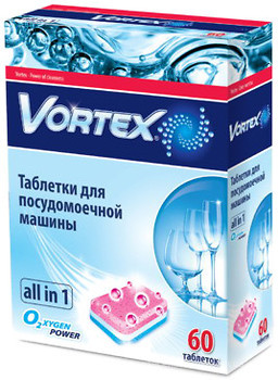 Фото Vortex Таблетки для посудомоечной машины All in 1 60 шт