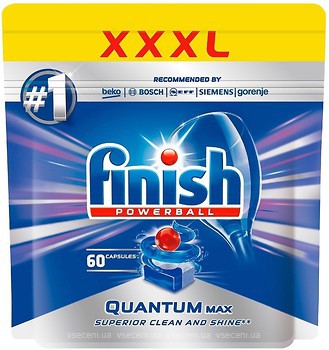 Фото Finish Таблетки для посудомоечных машин Quantum Max 60 шт
