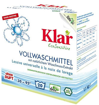 Фото Klar Органический универсальный стиральный порошок с экстрактом мыльного ореха 1,1 кг