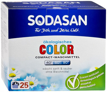 Фото Sodasan Порошок для стирки цветных тканей Compact Color 1.2 кг