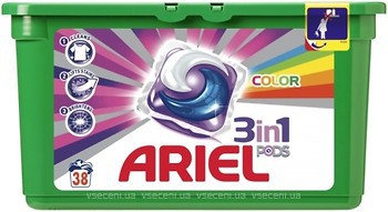 Фото Ariel капсулы для стирки 3 in 1 PODS Color 38 шт