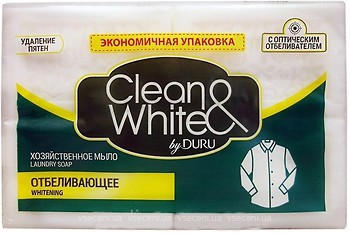 Фото Duru Мыло хозяйственное Clean White Отбеливающее 4x 125 г