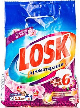 Фото Losk Стиральный порошок Автомат Ароматерапия с эфирными маслами и ароматом Малазийских цветов 1.2 кг