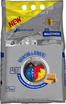 Фото Wash&Free Порошок для стирки Universal 2.6 кг