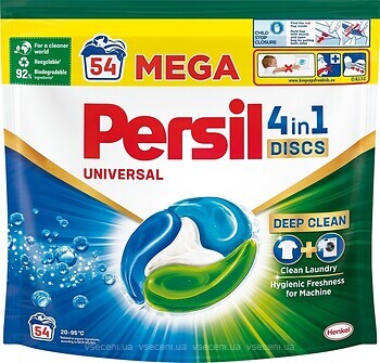 Фото Persil капсулы для стирки Discs Universal 54 шт