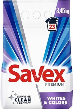 Фото Savex стиральный порошок Premium Whites & Colors 3.45 кг