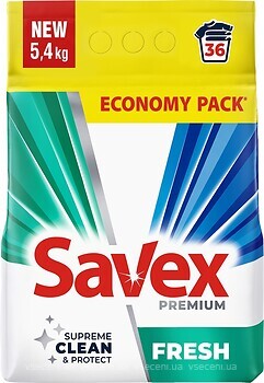 Фото Savex стиральный порошок Premium Fresh 5.4 кг