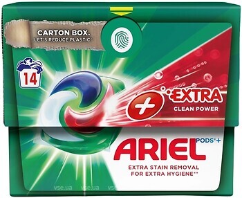 Фото Ariel капсулы для стирки All in 1 Pods + Extra Clean Power 14 шт