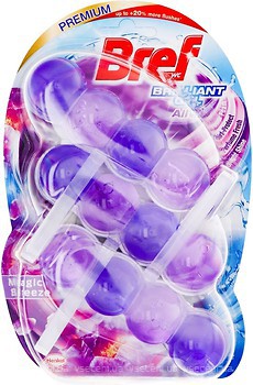 Фото Bref Туалетный блок Brilliant Gel Волшебный бриз 3x 42 г