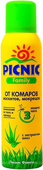 Фото Picnic аэрозоль от комаров, москитов, мокрецов Family 150 мл