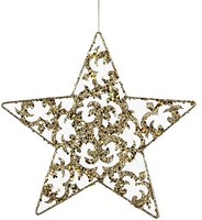 Фото Christmas House подвеска Звезда золотистая 20 см (8718861139457)