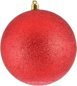 Фото Yes!Fun (Новогодько) шар красный с глиттером 10 см (972625, 5056137104116)