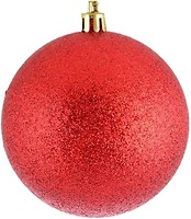 Фото Yes!Fun (Новогодько) шар красный с глиттером 8 см (972601, 5056137103997)