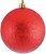 Фото Yes!Fun (Новогодько) шар красный с глиттером 8 см (972601, 5056137103997)