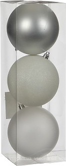 Фото House of Seasons набор шаров белый, серый 10 см, 3 шт