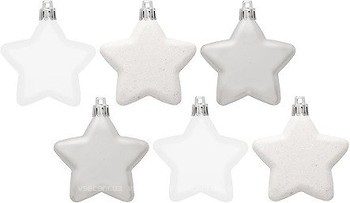 Фото House of Seasons набор фигурок Звезды белый 6 см, 6 шт