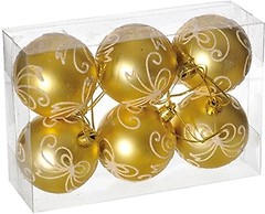Фото Jumi набор шаров золотой 6 шт (5900410664128)