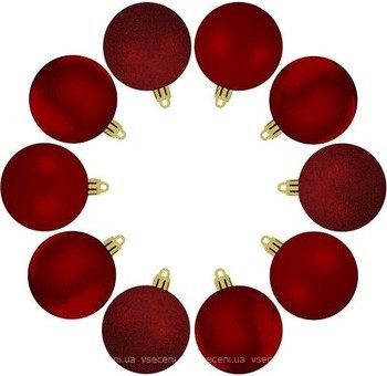 Фото House of Seasons набор шаров красный 10 шт