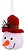 Фото Luca Lighting фигурка Снеговик в красной шляпе 14 см (8718861682953)