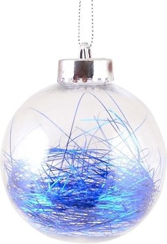 Фото Yes!Fun (Новогодько) шар с наполнением из синего дождика 8 см (972862)