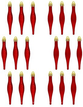 Фото Jumi набор фигурок Сосулька красный 18 шт (5900410690691)