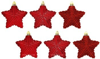 Фото House of Seasons набор фигурок Звезды красный 6 см, 6 шт