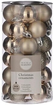 Фото House of Seasons набор шаров шампань 3 см, 30 шт (8718861797244)
