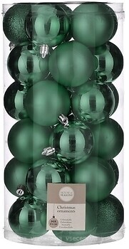 Фото House of Seasons набор шаров зеленый 6 см, 30 шт (8718861972023)
