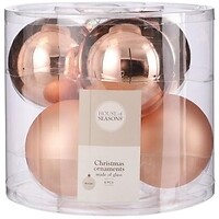 Фото House of Seasons набор шаров персиковый 8 см, 6 шт (8718861800425)