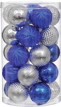 Фото Jumi набор шаров сине-серебристый 6 см, 25 шт (5900410400221)