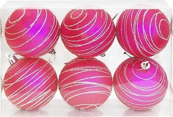 Фото Jumi набор шаров розовый 7 см, 6 шт (5900410550216)
