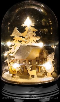 Фото Luca Lighting Украшение настольное Зимняя сцена, домик 14 см (8718861684254)
