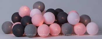 Фото Cotton Ball Lights Pink-Grey 10 шариков