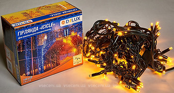 Фото Delux Icicle 108 LED 2x1 м черный/желтый IP44 (90012942)