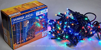 Фото Delux Icicle 108 LED 2x1 м черный/мульти IP44 (90012950)