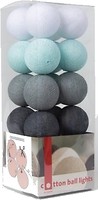 Фото Cotton Ball Lights Aqua-Grey 10 шариков