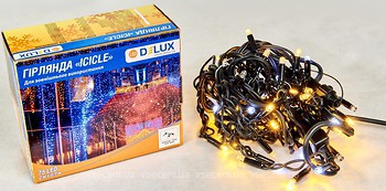 Фото Delux Icicle 75 LED 2x0.7 м теплый белый/белый IP44 (90015185)