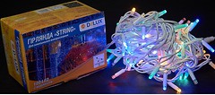 Фото Delux String 100 LED 2x5 м белый/мультиколор IP44 EN (90016602)