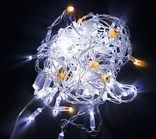 Фото Евросвет Starlight Flash гирлянда бахрома 75 LED 2x0.7 м белый/желтый IP44 (000057267)