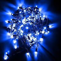Фото Евросвет Starlight Flash гирлянда бахрома 75 LED 2x0.7 м синий IP44 (000057263)
