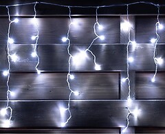 Фото Yes!Fun (Новогодько) гирлянда бахрома 84 LED 2.1x0.7 м холодный белый (973769)