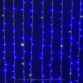 Фото Yes!Fun (Новогодько) гирлянда-штора 272 LED 3x2.6 м синий (973774)
