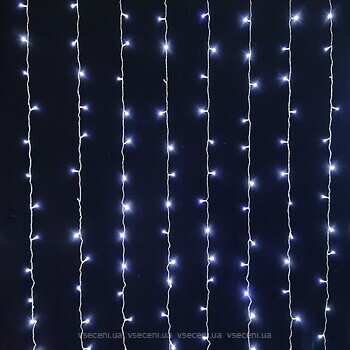 Фото Yes!Fun (Новогодько) гирлянда-штора 272 LED 3x2.6 м холодный белый (973775)