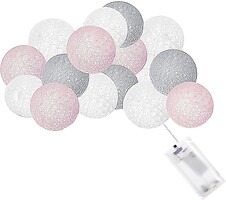 Фото Springos Cotton Balls гирлянда линейная 10 LED 2 м теплый белый (CL0035)